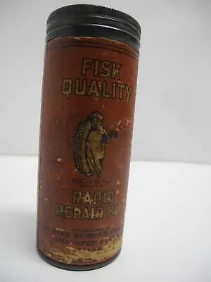 Vintage 1920's Fisk Quality Tire Tube Rapid Repair Kit Container • $34.95