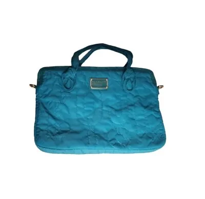 Marc By Marc Jacobs Pretty Nylon Computer Commuter Bag Teal Quilted Logo • $29.99