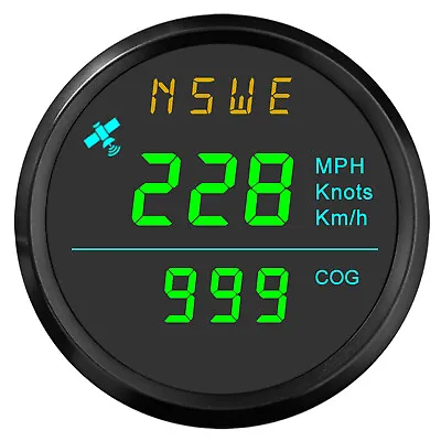 52mm Digital LCD GPS Speedometer For Motorcycle/Marine Boats/Vehicle Waterproof  • $44
