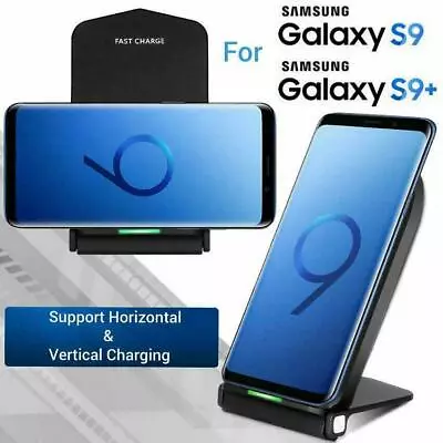 Wireless Charging Stand For Samsung Galaxy S9 S9 Plus Charger Dock Stand • £6.99