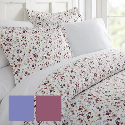 $19.99 • Buy Ultra Soft 3 Piece Blossoms Print Duvet Cover Set Kaycie Gray Fashion Collection
