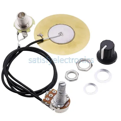 Piezo Contact Microphone Pickup Transducer For Ukulele Guitar Violin 1Pot 1 Jack • $4.99