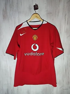 Manchester United 2004 2005 2006 Home Sz L Soccer Shirt Jersey Football Kit Tee • $69.95