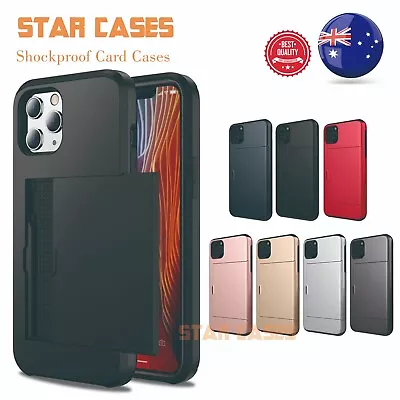 IPhone11 Pro X XS Max XR 7 8 Plus Shockproof Slide Wallet Card Holder Case Cover • $11.99