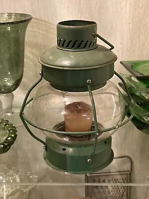 Antique Green Candle Lantern Vintage • $15