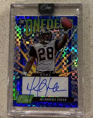 MARSHALL FAULK 2022 Panini One Oneders On Card Auto #’d 09/15 Rams Card #370 • $99.99