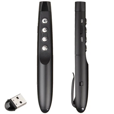 2.4GHz Wireless USB PowerPoint PPT Presenter Remote Control Laser Pointer Pen • £10.82