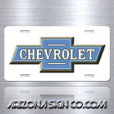 Vintage Chevrolet Chevy Bowtie Bow Tie Vanity Novelty Aluminum License Plate Tag • $19.71