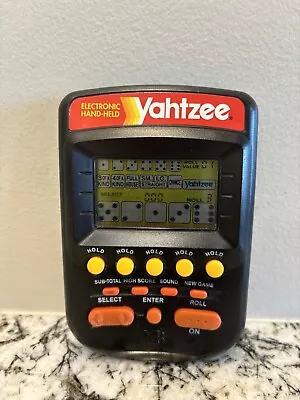 Milton Bradley Yahtzee Electronic Handheld Clear Black 1995 Works • $16.99