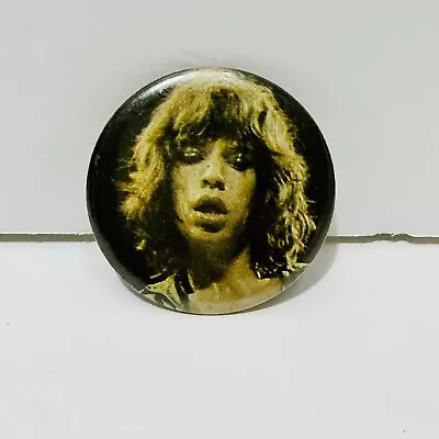 Vintage 1970s MICK JAGGER Pin Button ROLLING STONES Badge 2.25  Pinback • $10.32