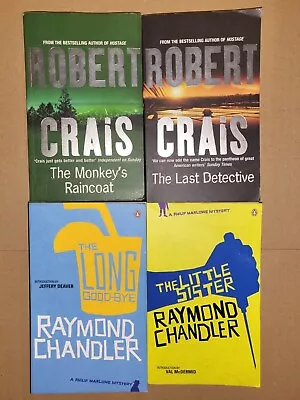 £8.50 • Buy Robert Crais & Raymond Chandler 4 Book Bundle Murder Mystery