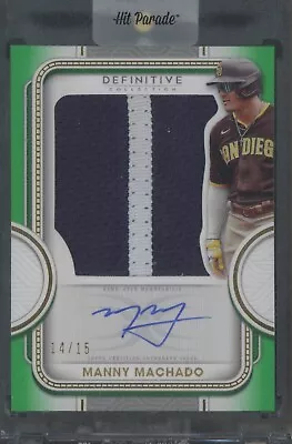 2022 Topps Definitive Collection Green Manny Machado Jumbo Patch AUTO 14/15 • $5.50