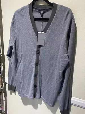 CALIBRATE Men's Size L Gray Button Cardigan Sweater - NEW • $21