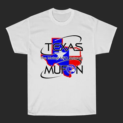 Texas MUFON Mutual UFO Network Logo Men's White T-Shirt Size S To 3XL • $14.99