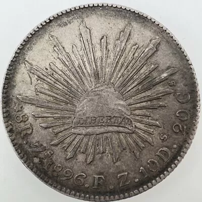 1896 Republica Mexicana 8 Reales 90% Silver Coin • $53