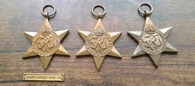 WW2 3 Original Medals  Italy Africa With Bar France And Germany Stars • $18.66
