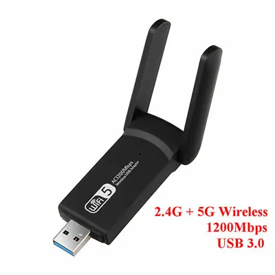 $18.21 • Buy USB 3.0 1200Mbps Wifi Adapter 5GHz 2.4Ghz 802.11AC Antenna Dongle NeY9ork Car!ex