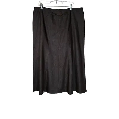New York Clothing Co Midi Skirt Size 18 Brown Modest Bohemian 90s • $20
