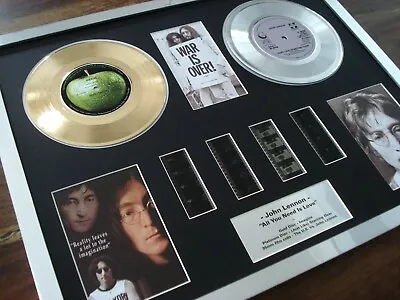 £189.99 • Buy John Lennon 7  Single Gold Platinum Disc Record & Film Cell Montage Imagine