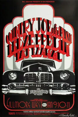 $119.99 • Buy LED ZEPPELIN 1969 NORTH AMERICA TOUR FILLMORE WEST 2nd PRINTING CONCERT POSTER 