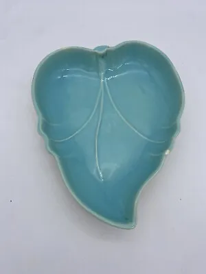 Vintage Pacific Pottery Art Ware Blue Leaf Dish Or Platter Made In CA USA • $18