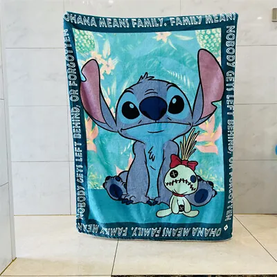 $18.95 • Buy Lilo Stitch Throw Blanket Plush Warm Cartoon Decoration Bed Home Blankets 