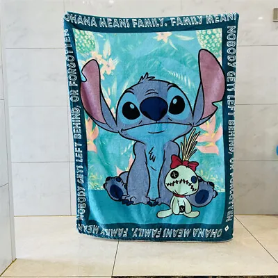 Lilo Stitch Throw Blanket Plush Warm Cartoon Decoration Kids Home Blankets Mini • $19.24