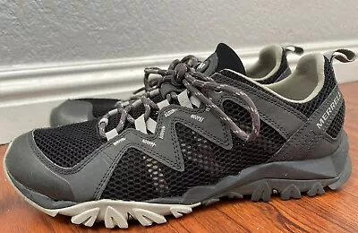 Merrell Select Wet Grip Women  Black Grey Performance Mesh Vented Shoes Size 10 • $33