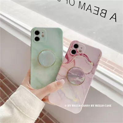 $14.79 • Buy Cute Case Marble Shell With Stand Case Cover For IPhone 11 12 Pro Max Xs XR 7 