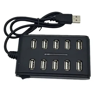10 Port Hub High Speed Adapter Extension Cable USB 2.0 Plug And Play Laptop PC • £5.99