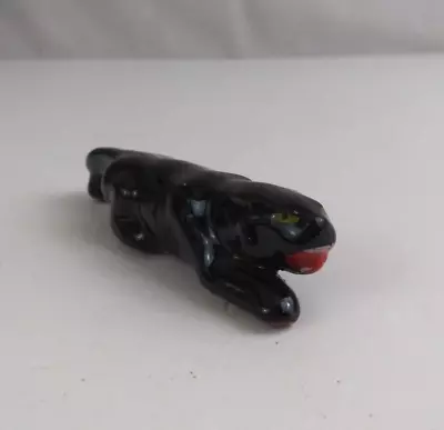 Vintage Red Clay Pottery 4  Prowling Black Panther Made In Japan • $14.99