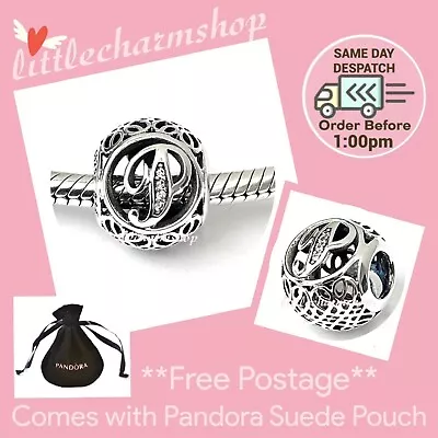 $49 • Buy NEW Authentic Genuine PANDORA Vintage Letter P Openwork Charm - 791860CZ RETIRED