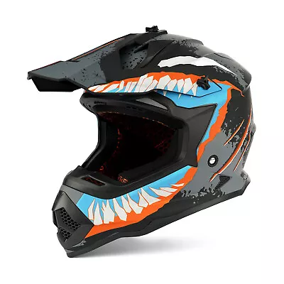 Full Face Modular Adult Helmet For Dirt Bike Offroad Motocross Snowmobile Racing • $99.98