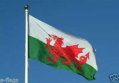 Wales Welsh Dragon Cymru  5ft X 3ft Flag Banner Speedy Delivery • £5.95