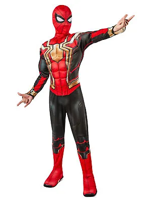 Kids Spider-Man Iron Spider Deluxe Costume Marvel Superhero Kids Fancy Dress • £13.18