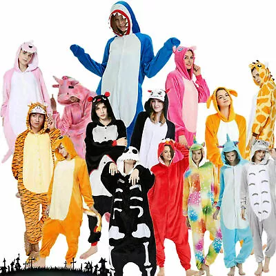 Unisex Adult Animal Pajamas Onesie11 Anime Cosplay Pyjama Kigurumi Fancy Dress • £20.33