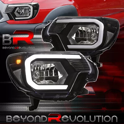 For 2012-2015 Tacoma LED DRL Strip Bar Head Light Driving Signal Headlamps Black • $186.99