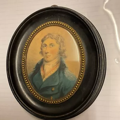 Fine Antique Painted Portrait Miniature Of A Young Gentleman C 1815 • £29