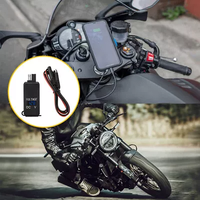 Motorcycle To USB GPS SAE Phone Cable Charger Adapter Inline Fuse 12V Waterproof • $11.89