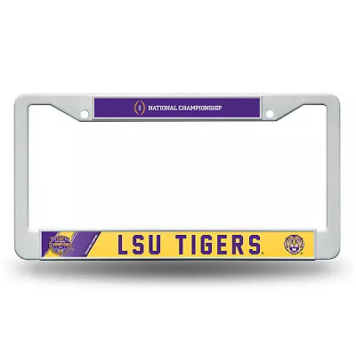 LSU Tigers 2019 National Champions License Plate Frame 6x12 Inches Free Shipping • $10.99