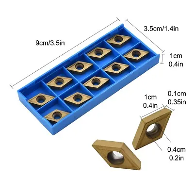 10 X DCMT11T304-HM YBC251 Carbide Inserts Replace For Lathe Turning Holder Tool • £8.45