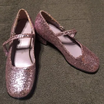 Pink Glitter Mary Janes Sparkly Size 5 Low Heel Kawaii Cute Lolita EGL Cosplay • £2.89