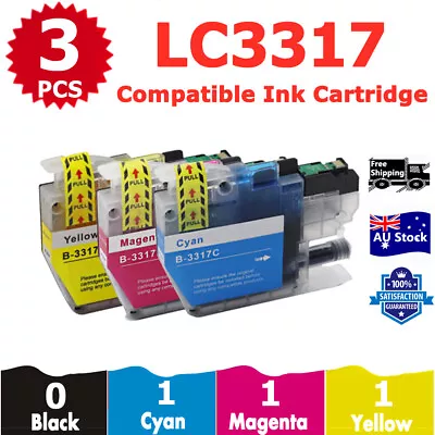 3X LC3317 LC-3317 Colours Compatible Ink For Brother MFC J5330dw J6530dw LC3319 • $14.50