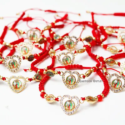 12 Virgen De Guadalupe Bracelet Favors Communion Recuerdos Pulseras Bautizo • $17.05