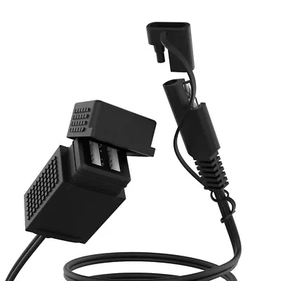 3.1A Motorcycle SAE To Dual USB Charger Adapter Cable Waterproof For Phone GPS • $12.59
