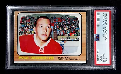 Yvan Cournoyer 1966 Topps Usa Test Hockey Card #13 Psa 8 Oc Nm-mt Montreal • $115