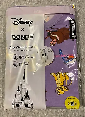 Bonds Baby Wondersuit Zippy Disney Lion King Grey Purple 000 00 0 1 BNIP • $35