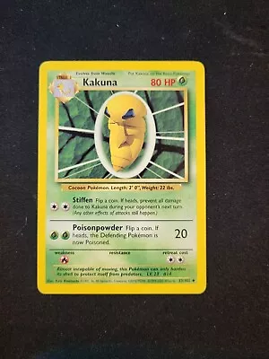 Pokemon Base Set 4th Print Card Kakuna 33/102 1999-2000  • $3.99
