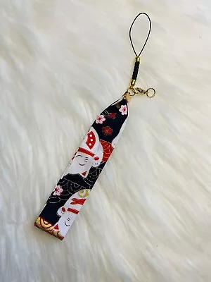 Japan Maneki Neko Lucky Cat Phone Wristlet Strap Bag Charm Key Fob Cute Kawaii • $12.99