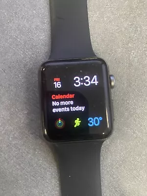 Apple Watch Series 2 42mm Stainless Steel Black Smat Watch - (MP4A2LL/A) • $60